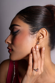 White Gold Leaf Diamond Earrings – Nature Inspired Elegant Studs | JewelVerra