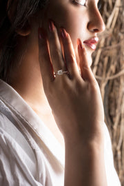 Princess Cut Diamond Gold Ring | Elegant Gold Engagement Ring | JewelVerra