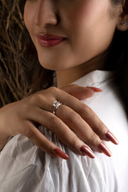 Princess Cut Diamond Gold Ring | Elegant Gold Engagement Ring | JewelVerra