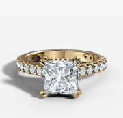 2:23 PM Cathedral Princess Diamond Ring | Jewelverra