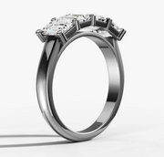 Four Stone Emerald Diamond Band | Jewelverra