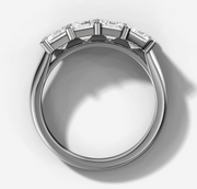 Four Stone Emerald Diamond Band | Jewelverra