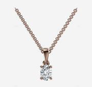 Oval Diamond Necklace | Jewelverra
