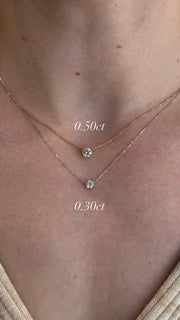 0.50ct Round Diamond Floating Necklace