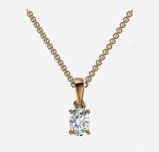 Oval Diamond Necklace | Jewelverra