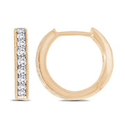 Milgrain Edging Diamond Hoops