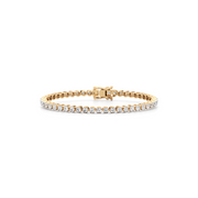 Diamond Tennis Bracelet in Yellow Gold – Classic Round Cut | JewelVerra