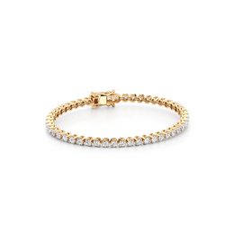 Diamond Tennis Bracelet in Yellow Gold – Classic Round Cut | JewelVerra