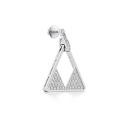 Triangle Drop Diamond Earrings – White Gold Modern Style for Women | JewelVerra