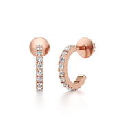 Classic Diamond Hoop Earrings for Women – Real Gold Everyday Elegance | JewelVerra