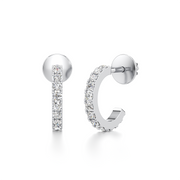 Classic Diamond Hoop Earrings for Women – Real Gold Everyday Elegance | JewelVerra