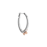 White & Yellow Gold Floral Diamond Hoop Earrings – Elegant Drop Style | JewelVerra