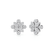 Floral Diamond Stud Earrings in Yellow Gold – Elegant Everyday Sparkle | JewelVerra
