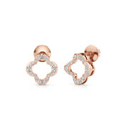 White Gold Clover Pendant Necklace – Diamond Outline Charm | JewelVerra