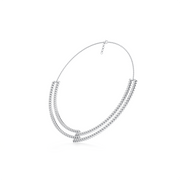 Double Row Diamond Choker Necklace in White Gold – Elegant Statement Jewelry | JewelVerra