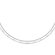 Baguette Diamond Necklace in White Gold – Sleek & Modern Fine Jewelry | JewelVerra