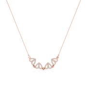 Floral Diamond Pendant Necklace in Rose Gold – Delicate Everyday Jewelry | JewelVerra