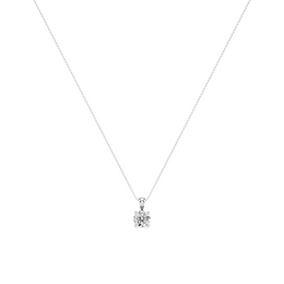 White Gold Solitaire Diamond Pendant Necklace – Classic Everyday Elegance | JewelVerra