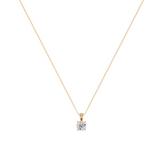 White Gold Solitaire Diamond Pendant Necklace – Classic Everyday Elegance | JewelVerra