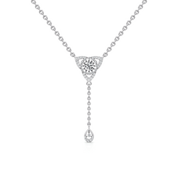 Classic Bloom Diamond Pendant – Elegant White Gold Necklace | JewelVerra