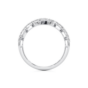 Dual Tone Chain Link Diamond Ring for Women – Yellow & White Gold | JewelVerra