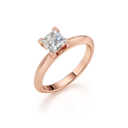 Princess Cut Diamond Gold Ring | Elegant Gold Engagement Ring | JewelVerra
