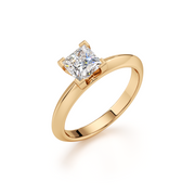 Princess Cut Diamond Gold Ring | Elegant Gold Engagement Ring | JewelVerra