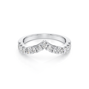 White Gold V-Shape Diamond Ring – Sleek Chevron Band | Elegant & Stackable Design | JewelVerra
