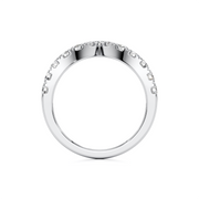 White Gold V-Shape Diamond Ring – Sleek Chevron Band | Elegant & Stackable Design | JewelVerra