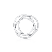 White Gold Interlocking Diamond Ring – Multi-Band Crossover Style | Elegant Designer Look | JewelVerra