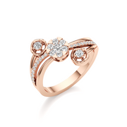 White Gold Floral Diamond Ring – Modern Cluster Design | JewelVerra