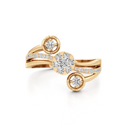 White Gold Floral Diamond Ring – Modern Cluster Design | JewelVerra