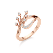 Gold Diamond Ring | Elegant Burst Design | JewelVerra