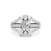 Designer Diamond Ring for Women – Pear, Baguette & Round Cut in Yellow Gold – Bold Luxury Statement Ring | JewelVerra