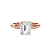 Emerald Cut Diamond Gold Ring | Classic Gold Engagement Ring | JewelVerra