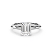 Emerald Cut Diamond Gold Ring | Classic Gold Engagement Ring | JewelVerra