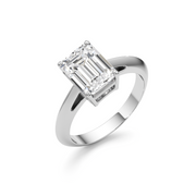 Emerald Cut Diamond Gold Ring | Classic Gold Engagement Ring | JewelVerra