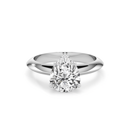 White Gold Pear Solitaire Ring for Women – Lab-Grown Diamond Elegance | JewelVerra