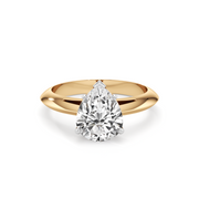 White Gold Pear Solitaire Ring for Women – Lab-Grown Diamond Elegance | JewelVerra