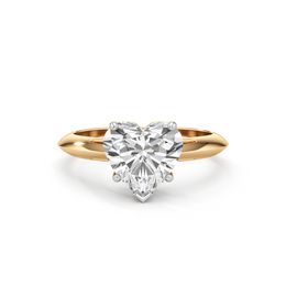 Heart Shaped Diamond Ring for Women – Yellow Gold Solitaire Ring – Romantic & Elegant Jewelry | JewelVerra