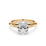 Oval Cut Solitaire Diamond Ring in White Gold – Classic Engagement Ring | JewelVerra