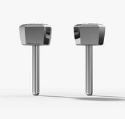 Bezel Set Emerald Diamond Stud Earrings