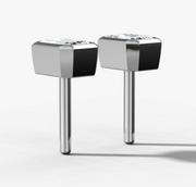 Bezel Set Emerald Diamond Stud Earrings