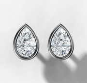 Pear Diamond Stud Earrings | Jewelverra