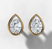 Pear Diamond Stud Earrings | Jewelverra