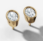 Oval Diamond Stud Earrings | Jewelverra