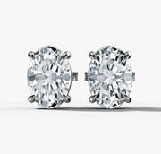 Oval Diamond Stud Earrings | Jewelverra