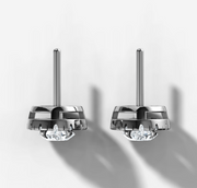 Oval Halo Stud Earrings | Jewelverra