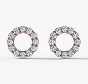 Circle Diamond Studs
