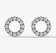 Circle Diamond Studs